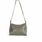 SAS VTG Beige Bone Leather Adjustable Strap Shoulder Bag Crossbody Boho Handbag