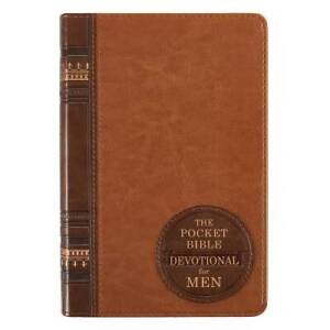 Pocket Bible Devotional for Men - Leather Bound By Christian Art Gifts - GOOD