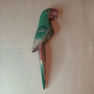 HAPPY NEW YEAR 2023, Carver, painted, wood parrott, vintage, cool