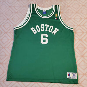 VTG Bill Russell Boston Celtics CHAMPION Basketball Jersey Size 48 Gold NBA USA