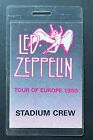 1980 Led Zeppelin Europe Tour Backstage Crew Pass Laminated 14 Concerts Bonham