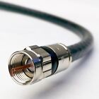 TRI-SHIELD RG6 COAXIAL PATCH CABLE 75 OHM 18AWG ANTI-UV COMPRESSION F-CONNECTORS