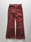 Vintage 1970s Levi's Maroon Red Corduroy Flares Pants Big E Made In USA 30