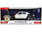 Box Dented 1978 PLYMOUTH FURY BLACK & WHITE LAPD 1/24 BY GREENLIGHT 85591