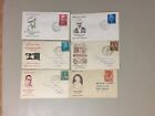 Six 1956-1960 India fdc with Personalities stamps
