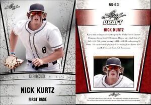 2023 Leaf Draft Silver Nick Kurtz RC Rookie #RS-63 Wake Forest Demon Deacons