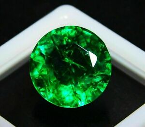 Natural Certified round Cut 6.7 Ct Zambian Emerald Loose Gemstone Beautiful Gems
