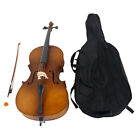 School Band 4/4 Size Matte Golden Cello +Bag+ Bow+ Rosin + Bridge+ Accessories