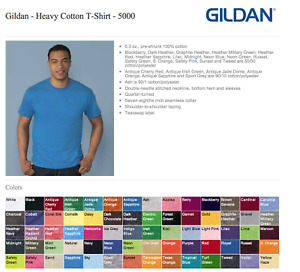 100 Gildan T-SHIRTS BLANK BULK LOTS Colors or 100 White Plain S--XL Wholesale 50