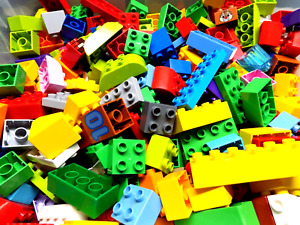 Lego Duplo 100 piece Building Bricks,Blocks Fun Lot {WASHED}