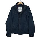 Abercrombie & Fitch Mens Jacket Blue Medium Canvas Insulated Heavy Military