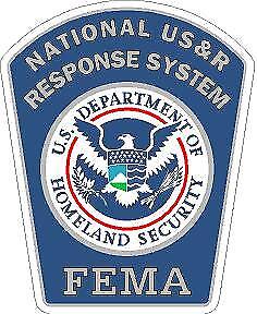 FEMA Dept of Homeland Security Reflective Vinyl Decal Sticker DHS US&R Response