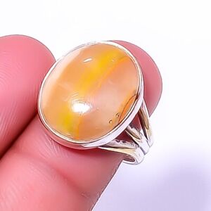 Gift For Women Ring Size 7.5 925 Sterling Silver Natural Bumble Bee Jasper