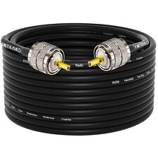 YOTENKO CB Coax Cable,RG58 Coaxial Cable 49.2ft,UHF PL259 Male to Male Cable ...