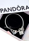 NEW 100% Authentic PANDORA 925 Padlock and Key Charm Bracelet Gift Set B801720