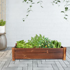 Raised Garden Bed, Large Wooden Planter for Garden Outdoor Raised Garden Boxes E