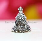 Authentic Sterling Silver  Twinkling Christmas Tree Charm 791765CZ