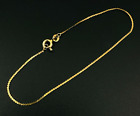 Estate Solid 14K Yellow Gold Serpentine Link Chain Bracelet .8mm, 6 3/4