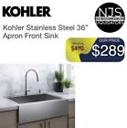 Kohler, Vault Farmhouse Apron-Front 36 in. Kitchen Sink, Stainless Steel