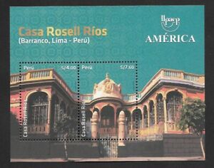Peru 2021 , Rossell Rios House , Architecture , Souvenir Sheet , MNH