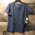 Urbane Ultimate Leah Notched Neck Empire Waist Scrub Top 9062 Size Large Gray