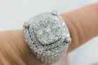2.60Ct Round Cut Real Moissanite Mens Wedding Pinky Ring 10K White Gold Plated