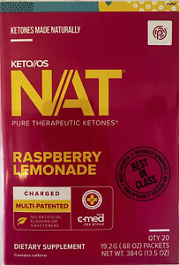 Pruvit Keto OS MAX NAT Ketones 20 Packets Charged -Free Shipping -Raspberry Lemo