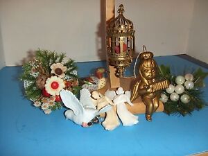 VINTAGE LOT OF VARIETY ORNAMENTS ASSORTMENT [ BIRD IN CAGE]