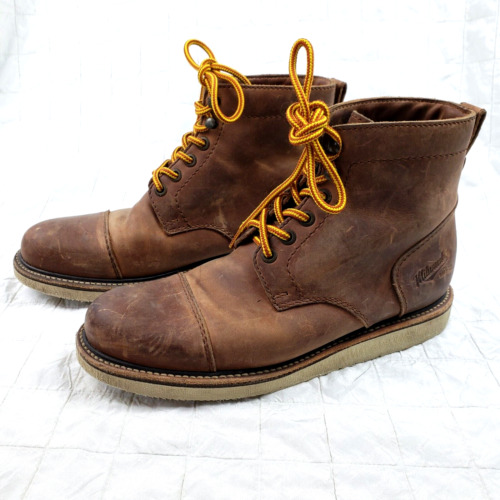 Milwaukee Boot Company Boots Mens Sz 11 Brady Cap Toe Brown Leather $265 Retail