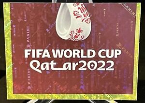 2022 Panini FIFA World Cup Qatar Sticker - FWC7 - Official Emblem Logo GOLD