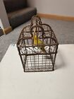 VTG Decorative Brass Toned Bird Cage  Dome Top 9