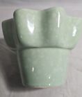 Mid-Century Hull IMPERIAL F1 USA Speckled Seafoam Green Scalloped Planter