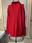 Ralph Lauren active red cable knit cardigan sweater crest embroidery size 2X