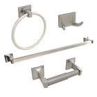 Brushed Nickel 4 Piece Bathroom Hardware Accessories Set with 24