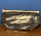 NAKERY Beauty Metallic Shiny Gold Cosmetic Makeup Zipper Bag Pouch 8” x 4” HSN