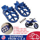 Foot Pegs Motorcycle Footpeg Pedals CNC For PW50 1981-2024 PW80 1983-2006 Blue