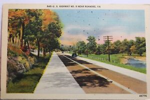 Virginia VA Roanoke US Highway 11 Postcard Old Vintage Card View Standard Postal