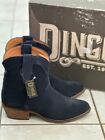 Dingo Tumbleweed Roper Round Toe Booties Navy Blue 9 M Boots DI561 Western Suede