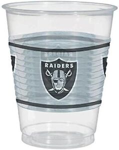 Las Vegas Raiders NFL Football Pro Sports Party 25 ct. 16 oz. Plastic Cups