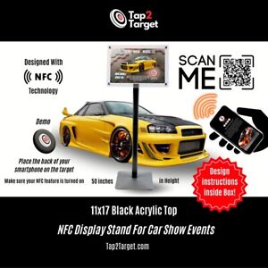 Custom Car Show Sign 11x17in - Acrylic Top With NFC and QR Code Technology