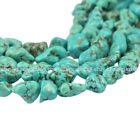 Natural Turquoise 100% Real Gemstone Nugget Loose Beads Strand 15
