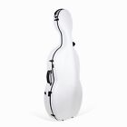 Crossrock 4/4 Full Size Cello Case, Composite Carbon Hard Shell with Wheels