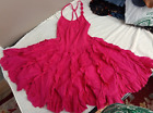 Ruffle Dress Paris Boutique Eliane et Lena Girls 10A Pink Sleeveless Uneven Hem