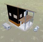 Architectural Plan Set for a Custom Designed 20 x 20 Two Story Steel Cabin Kit