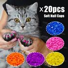 20pcs Silicone Soft Cat Nail Caps Cat Paw Claw Pet Nail Protector Cat Nail Cover