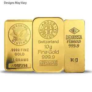 10 gram Generic Gold Bar .999+ Fine (Secondary Market)