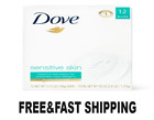 Dove Sensitive Skin Hypoallergenic Beauty Soap, Fragrance Free, 3.75 oz (12 Bars