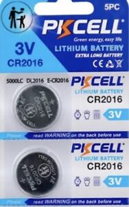 CR 2016 PKCELL Lithium Watch Battery ECR2016 DL20163V (2 Battery)USA Seller