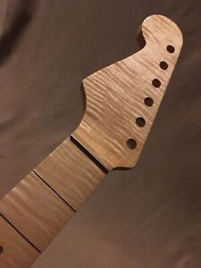 JAW DROPPING COASTAL CUSTOMS FLAMED CHARVEL STRAT LEFTY GUITAR REPLACEMENT NECK