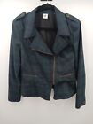 Cabi Womens Green and Navy Plaid Zip Jacket Size 10